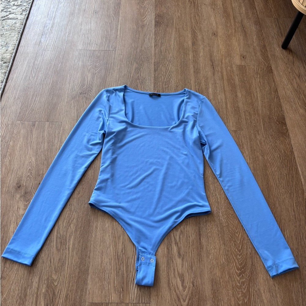 Dynamite Sky Blue Long Sleeve Kids Bodysuit